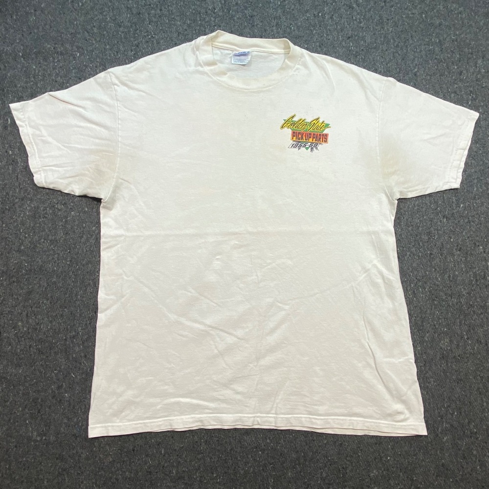 Hanes T‎ Shirt XL Mens White Golden State Pick Up Parts 1955-59 Chevy GMC Truck